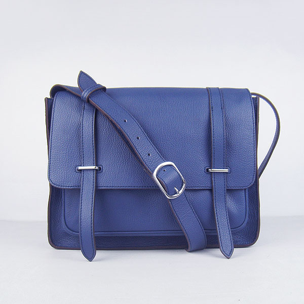 Hermes Shoulder Bag Togo Leather D-Blue